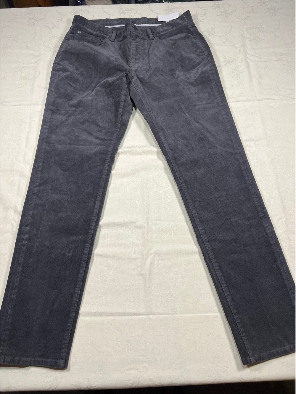 Brooks Brothers Slim Fit Gray Corduroy Pants Size 35x32